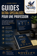 Livre numérique de guides ultra-spécialisés pour une profession, publié par Novelify, avec couverture illustrée.