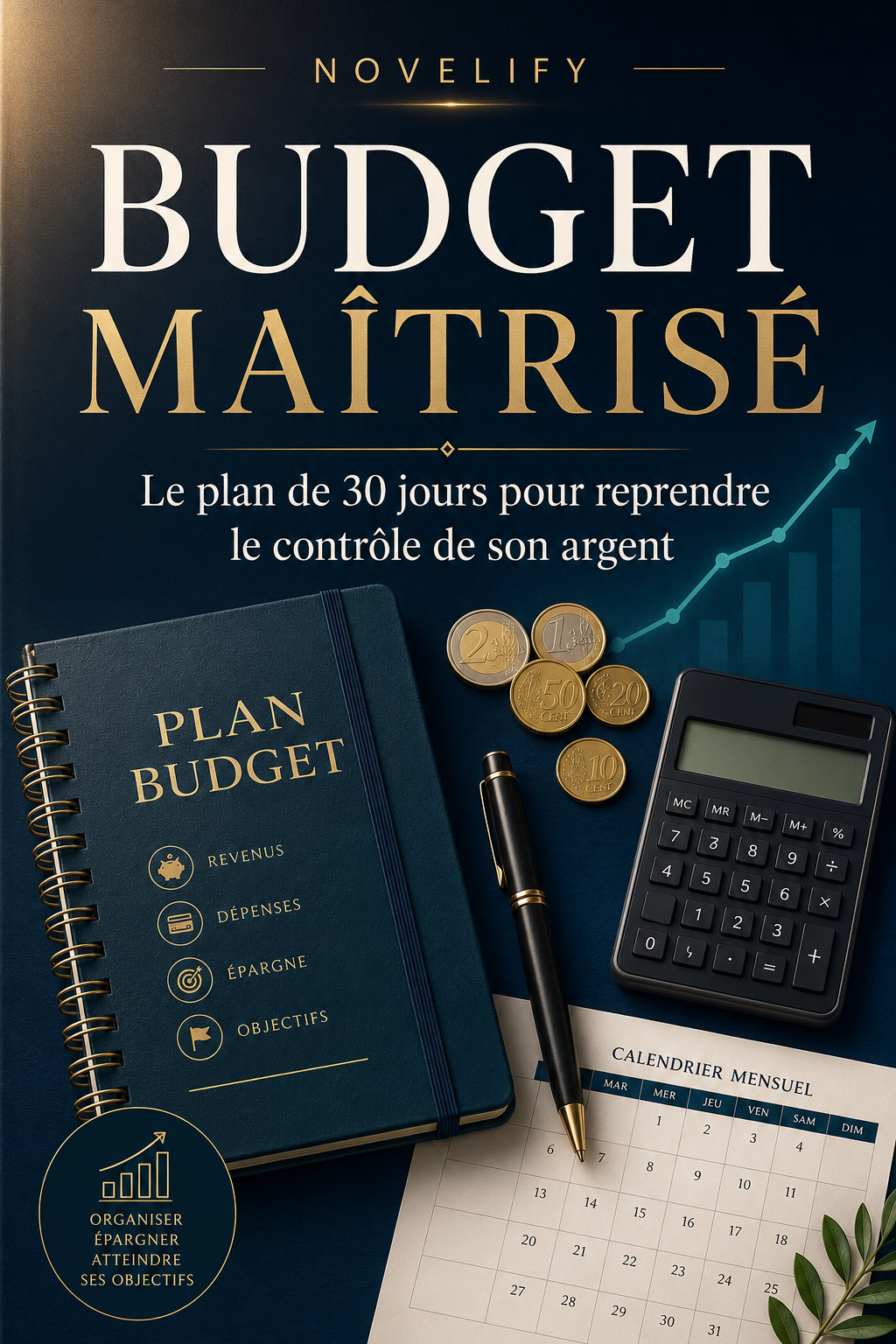 Plan de 30 jours pour reprendre le contrôle de son argent, document de Novelify avec conseils financiers.