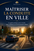 Couvreur du livre Maîtriser la conduite en ville de Novelify, montrant la couverture avec un vélo et une ville en arrière-plan.