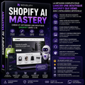 Livre numérique Shopify AI Mastery de Novelify avec couverture illustrée, axé sur l'intelligence artificielle et le commerce en ligne.