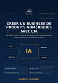 Couverture du livre numérique et vidéo AI Digital Business Master de Novelify sur la création et vente de produits numériques avec l'IA.